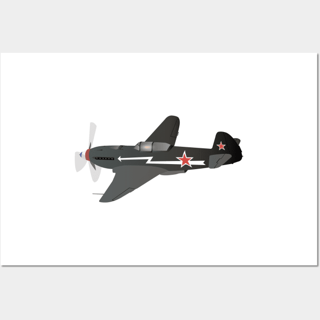 Soviet Yak-3 WW2 Fighter Aircraft Wall Art by NorseTech